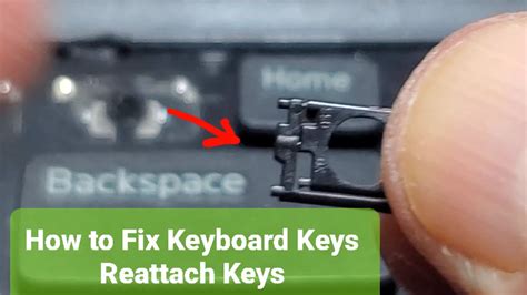 how to reattach a keyboard key